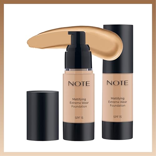 Note Mattifying Extreme Wear Liquid Foundation SPF 15 - Full Coverage for Oily Skin - 02 Natural Beige