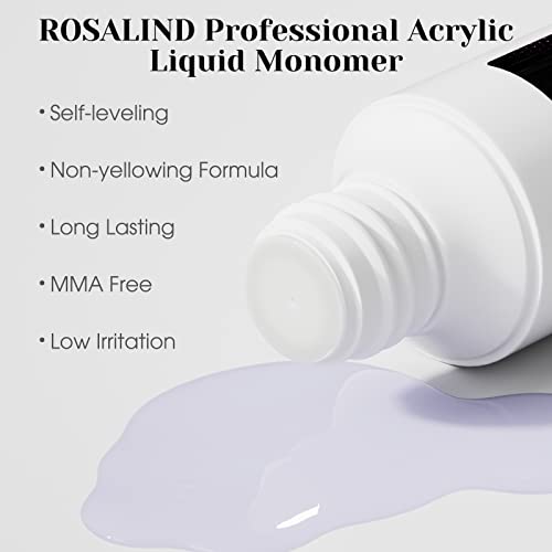 ROSALIND Clear Acrylic Monomer Liquid 4oz - Easy DIY Nail Art