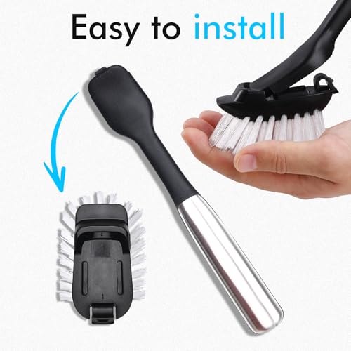 Dish Brush Refill Heads for OXO Steel Dish Brush - 4 Pack