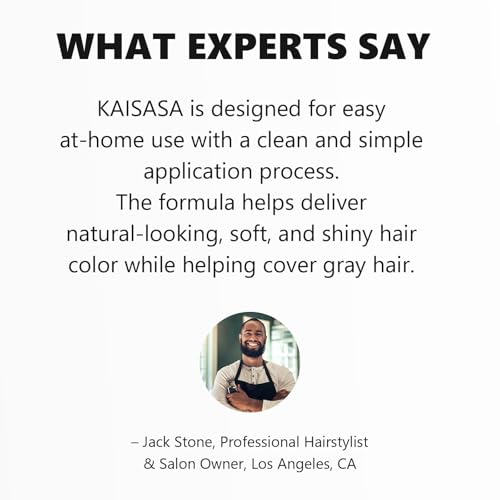 KAISASA Black Hair Dye Shampoo 3-in-1 for Gray Hair - 500ml, Black
