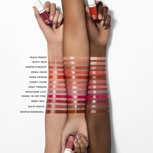 e.l.f. Camo Liquid Blush, Long-lasting Liquid Blush For High-pigment Color, Creates A Soft, Dewy Finish, Vegan & Cruelty-free, Cheeky Lychee
