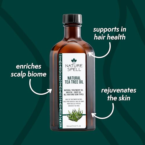 Nature Spell Tea Tree Oil for Hair & Scalp – Pre-Diluted 5.07 fl oz, Natural Hair Treatment & Skin Care