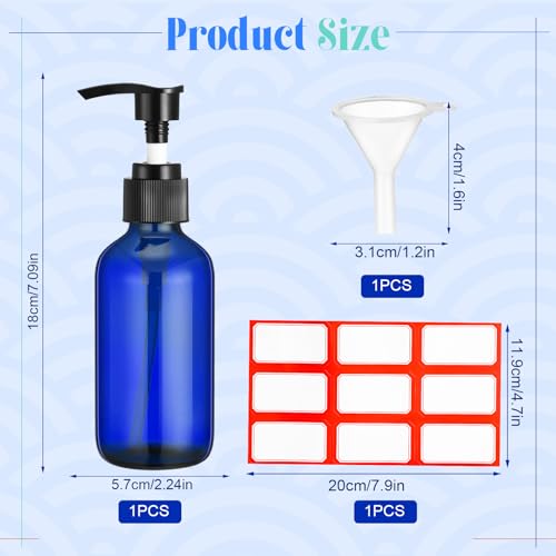 Fumete 2 Pack 4oz Glass Spray Bottles with Black Top | Refillable for Essential Oils & Travel