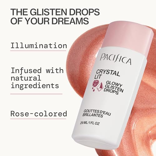 Pacifica Crystal Lit Liquid Blush & Highlighter - Rose-Gold Glow