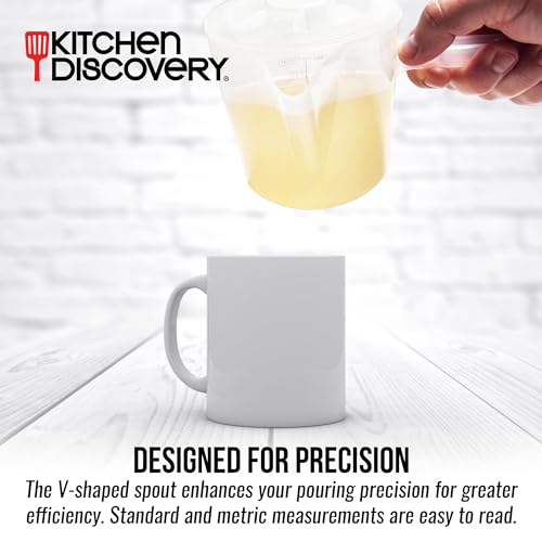 Microwavable Measuring Cup with Spout & Lid - 2 Cup Plastic