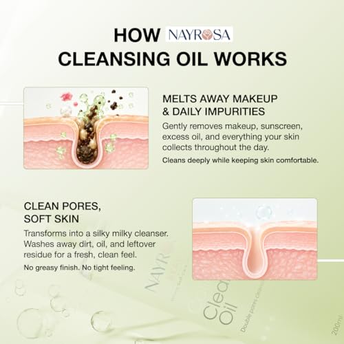 NAYROSA Collagen Cleansing Oil - Deep Pore Makeup Remover, 200ml