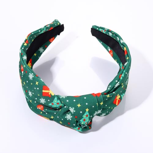 YAHPERN Christmas Headband for Women – Reindeer, Snowflake, Tree & Candy Cane Knit Festive Hair Accessory