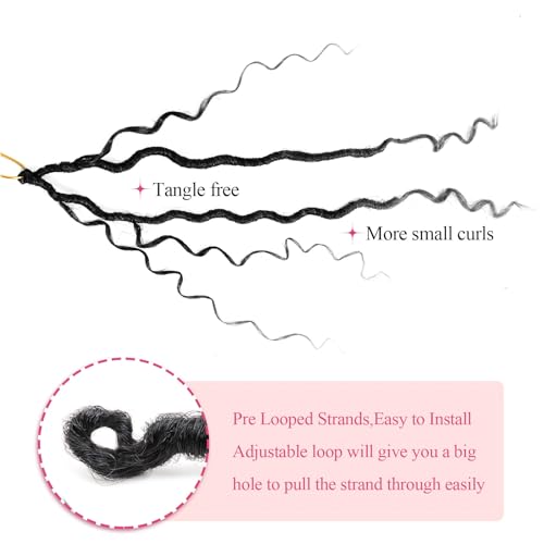 Goddess Faux Locs Crochet Hair 14 Inch - Pre-Looped Boho Synthetic Braids