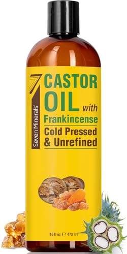 Seven Minerals Cold Pressed Castor Oil with Frankincense, 16 fl oz