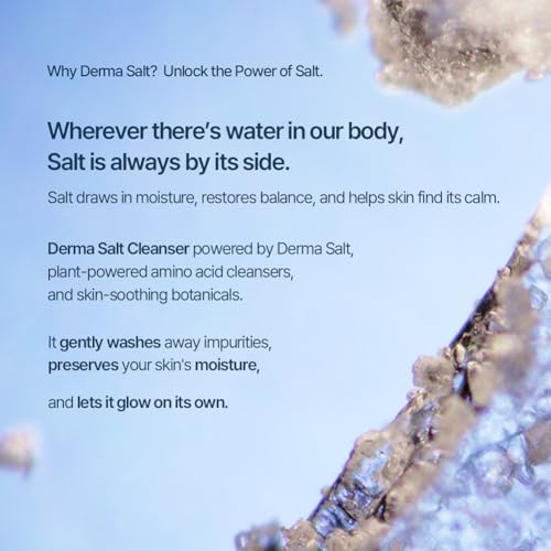 ABPHARM Derma Salt Foaming Cleanser for Sensitive Skin - Vegan Hydrating Facial Wash