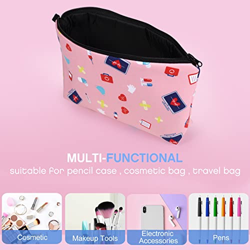 4-Piece Nurse Makeup Bag Set, Waterproof Cosmetic Pouch for Travel