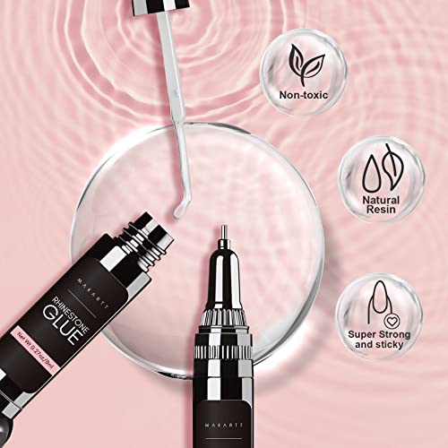 Makartt Nail Rhinestone Glue - Precision Pen & Brush Applicator