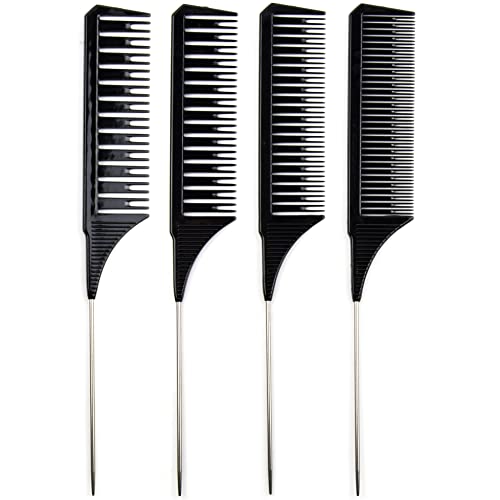 Highlighting Combs Set of 4 for Hair Coloring & Balayage - Black - Salon Supply Co