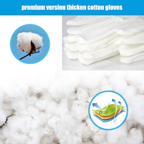 4 Pairs Breathable Cotton Gloves for Hand Care & Eczema Relief
