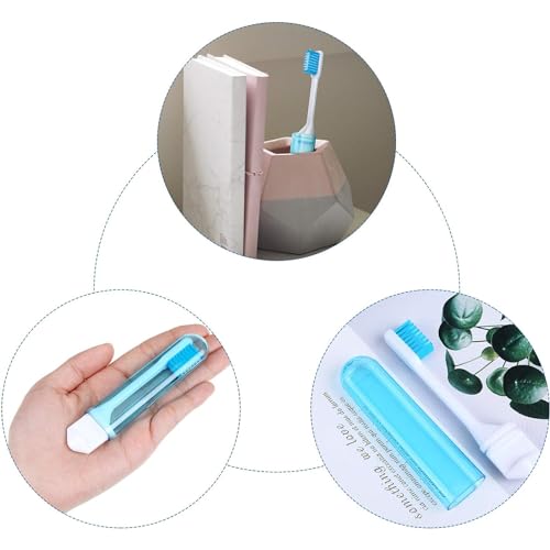 Patelai Travel Toothbrush Set - 2 Soft Bristle Foldable Brushes with Cases