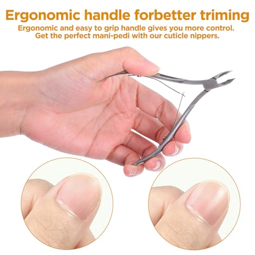 Ptwola 12-Pack Professional Stainless Steel Cuticle Trimmer & Nail Nipper Set