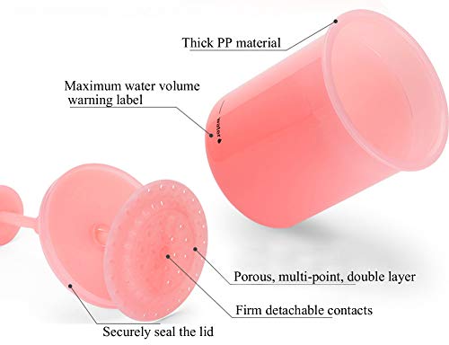 KOVCOAP 0.5oz Pink & White Foam Maker for Face Wash - 2 Pack, Marshmallow Skin Care Tool