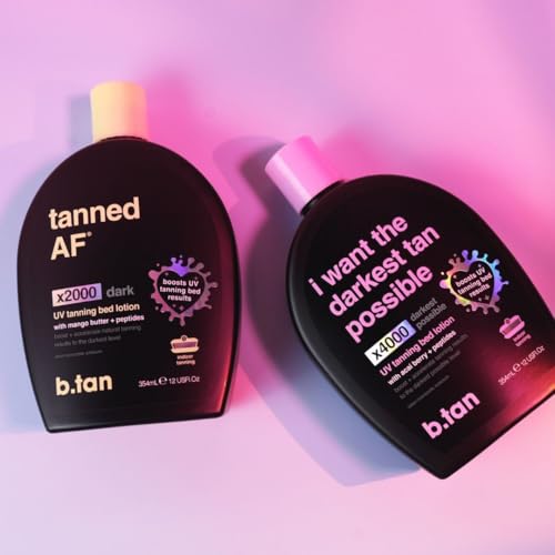 B.TAN Dark UV Tanning Lotion - Indoor/Outdoor Bronzer & Accelerator