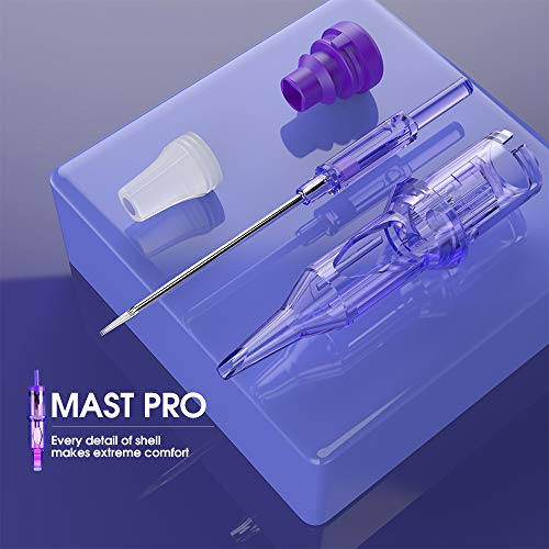 Mast Pro 20Pcs Disposable Round Liner Tattoo Cartridges 1009RL Purple