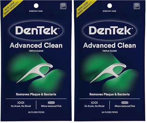 DenTek Advanced Clean Floss Picks - 90 Count Pack of 2