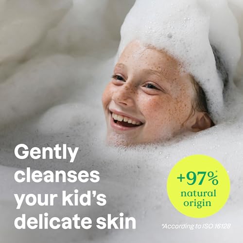 Attitude Kids Bubble Wash - EWG Verified Vegan Bath & Shampoo, Vanilla & Pear, 16 Fl Oz