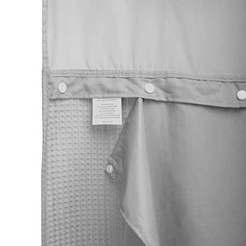 Barossa Design 70x54 Gray Snap-in Shower Curtain Liner with Magnets