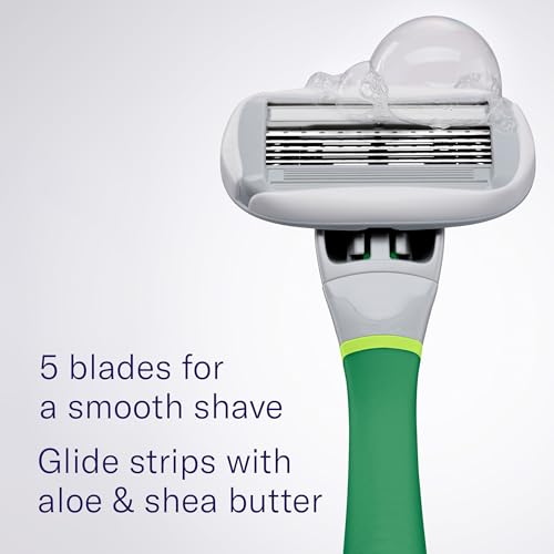 Flamingo Women's Shaving Razor Set with 4 Blade Refills & Shower Holder