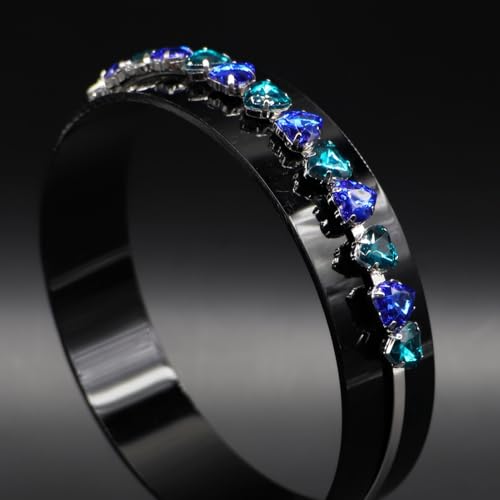 Crrezhai Sparkling Crystal Heart Hairband for Weddings and Parties