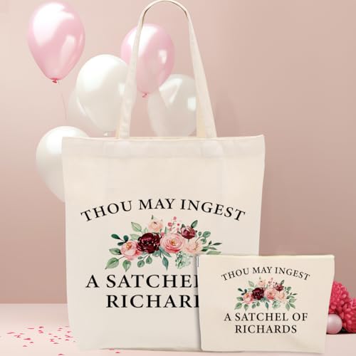 Richards 835 Funny Sarcastic Canvas Tote & Cosmetic Bag Set for Women - Versatile Gift
