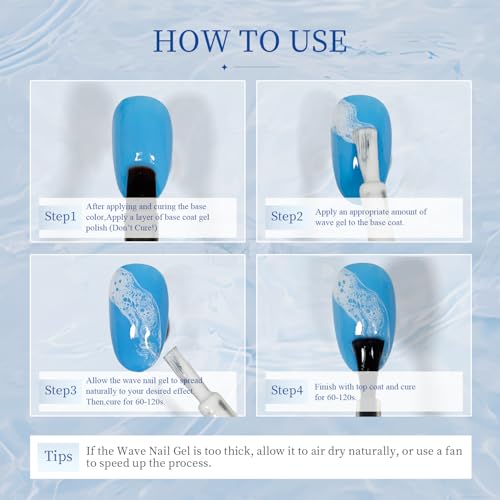 JODSONE Blooming Gel Nail Polish - 16.5ml Wave White for Nail Art
