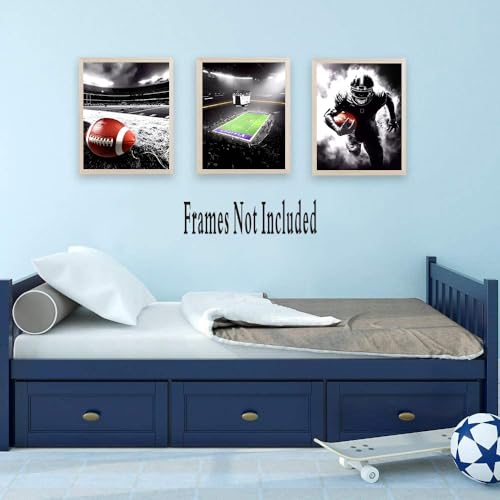 American Football Canvas Wall Art Prints - Set of 4, 8x10