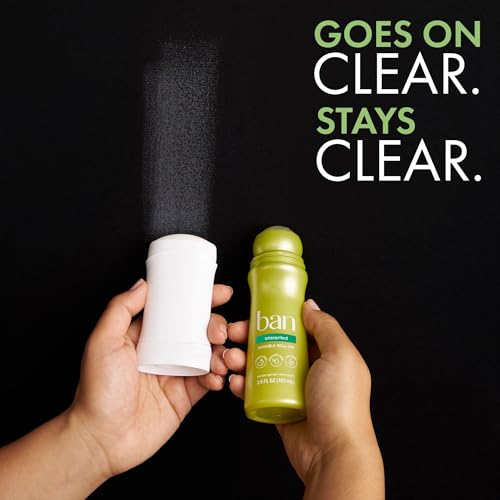 Ban Invisible Roll-On Antiperspirant Deodorant Unscented 3.5 oz 2-Pack