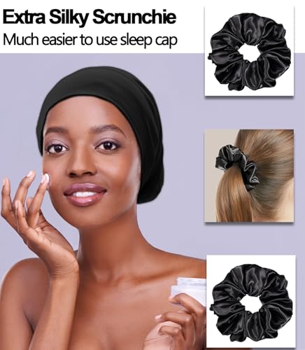 Sleep Cap Bonnet for Sleeping - Adjustable Cooling Lining, 2pcs (Vidsel)