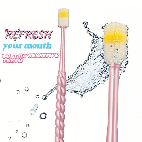 EUGFI 360-Degree Spherical Toothbrush for Sensitive Mouths, 2-Pack