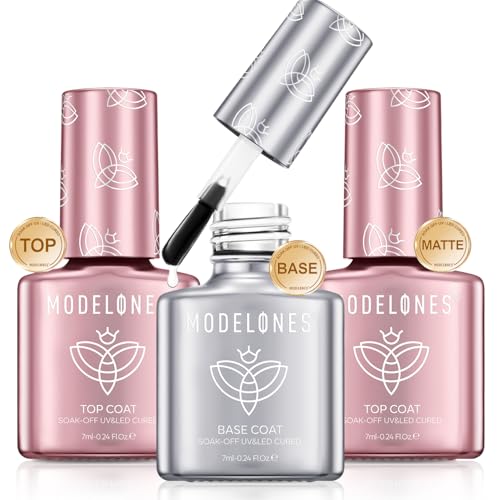 Modelones Base & Top Coat Set – 3PCS Upgrade Formula Matte & Glossy