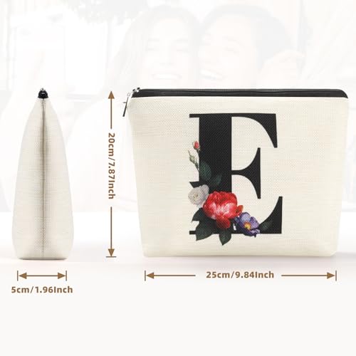 Gyflo Personalized Initial A Travel Makeup Bag for Women - Monogram Cosmetic Organizer, Gift Idea