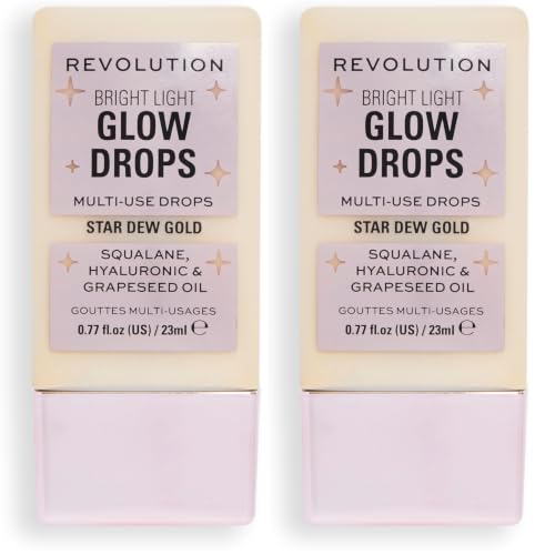 Revolution Beauty Bright Light Glow Drops - Hydrating Liquid Highlighter (2 Pack)
