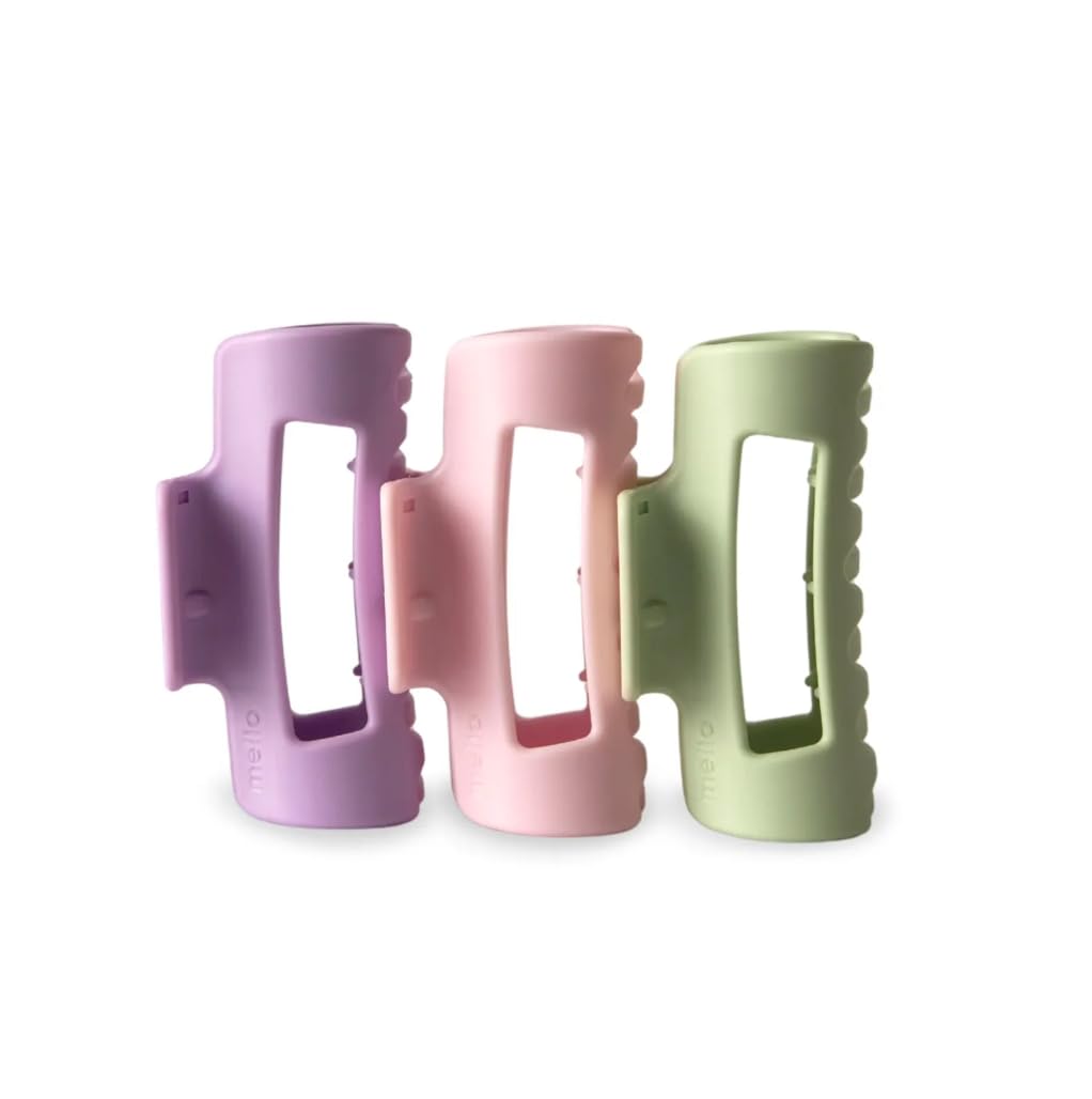 Small Hair Clip - Flexible Comfort Hair Claw for Thick & Thin Hair | Durable Matte Finish (3 Pack, Small)