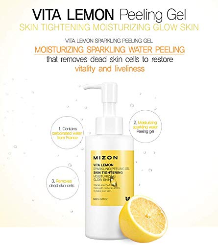 MIZON Vita Lemon Peeling Gel - Exfoliating & Hydrating 5.3 Oz