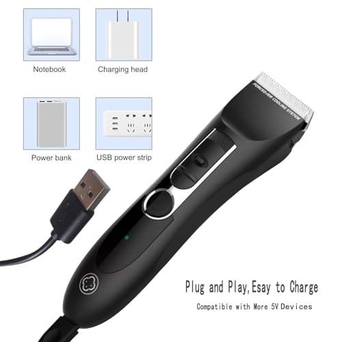 5FT USB Charger Cord for Hatteker Beard Trimmers - 2 Pack