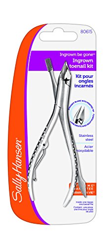 Sally Hansen Ingrown Toenail Nipper Kit - Cuticle & Nail Clipper Set for Pain Relief