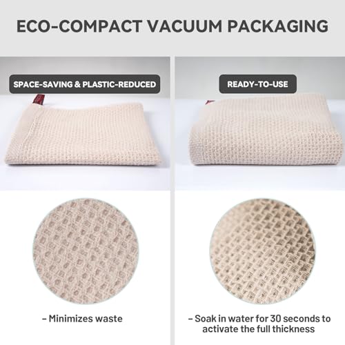 Egles 6 Pack Cotton Dishcloths - Soft, Absorbent & Quick-Drying