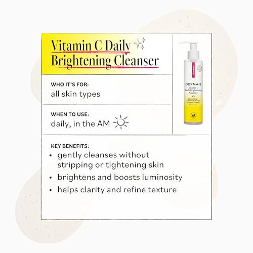 Vitamin C Brightening Face Wash - Hydrating Daily Facial Cleanser for Radiant Skin