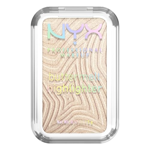 NYX Buttermelt Highlighter - Long-Lasting Powder Highlighter, 05 Bright and Butta