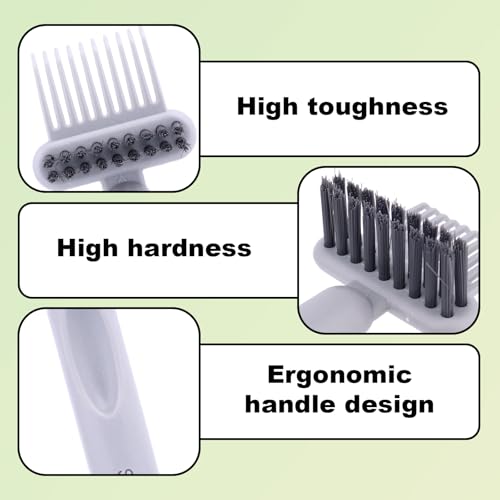 Gray 2-in-1 Comb & Brush Cleaner Tool for Hair Styling Tools - Portable & Ergonomic