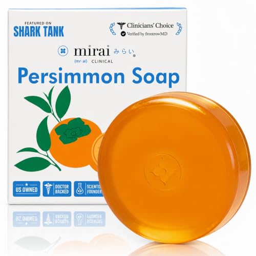 Mirai Persimmon & Green Tea Extract Soap for Odor Elimination – 100g, Nonenal & Old People Smell