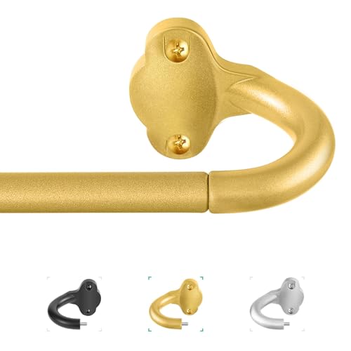 TVWOO Gold Wrap Around Curtain Rod - Adjustable 28-48" Room Darkening