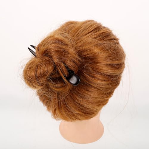 FRCOLOR U Shape Hairpins Set - 3 Wooden Hair Sticks for Updos