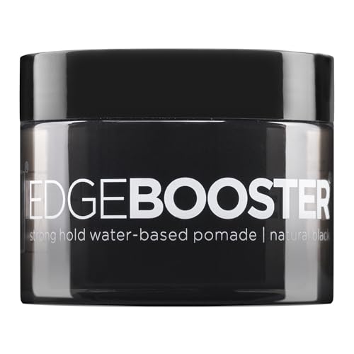 Style Factor EDGE BOOSTER HIDEOUT Pomade - Black Tint, 3.38 oz | Strong Hold & Frizz Control