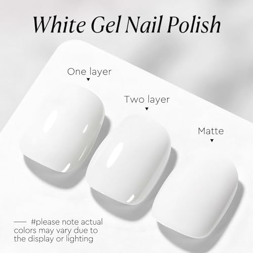 AZUREBEAUTY 18ML White Gel Nail Polish - High Gloss for French Tips